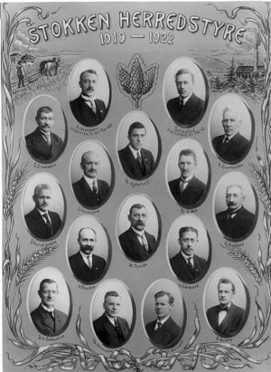Oversikt over hvem som var i kommunestyret i stokken kommune 1919-1922